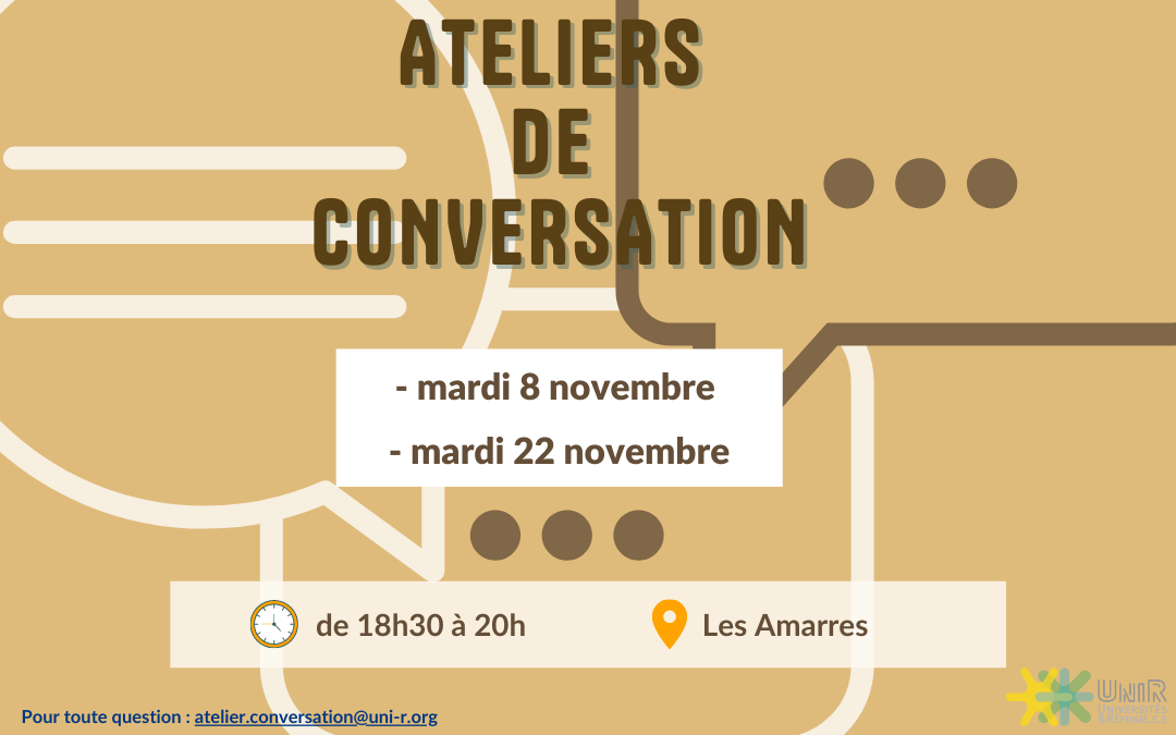 Ateliers de conversation 8 & 22 novembre
